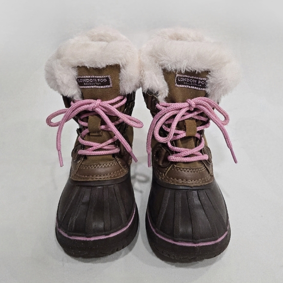 London Fog Enfield Warm Boots Tiddler Girl Size 9 - Picture 2 of 13
